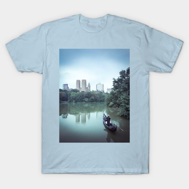 Central Park Gondola Boat Ride New York City T-Shirt by eleonoraingrid